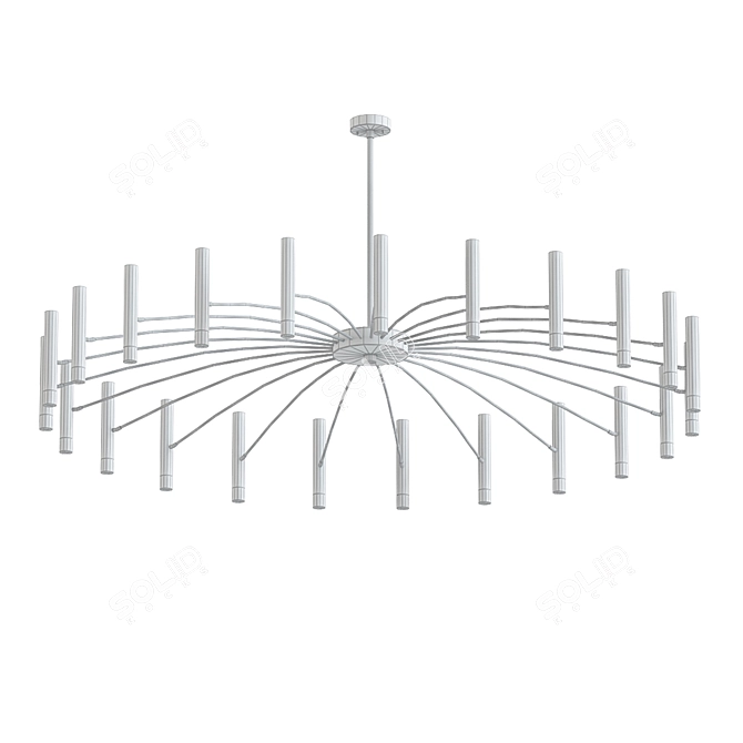 Modern LED Chandelier Luminaire 3D model image 2