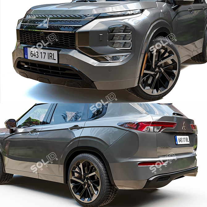 Sleek and Powerful Mitsubishi Outlander 3D model image 5