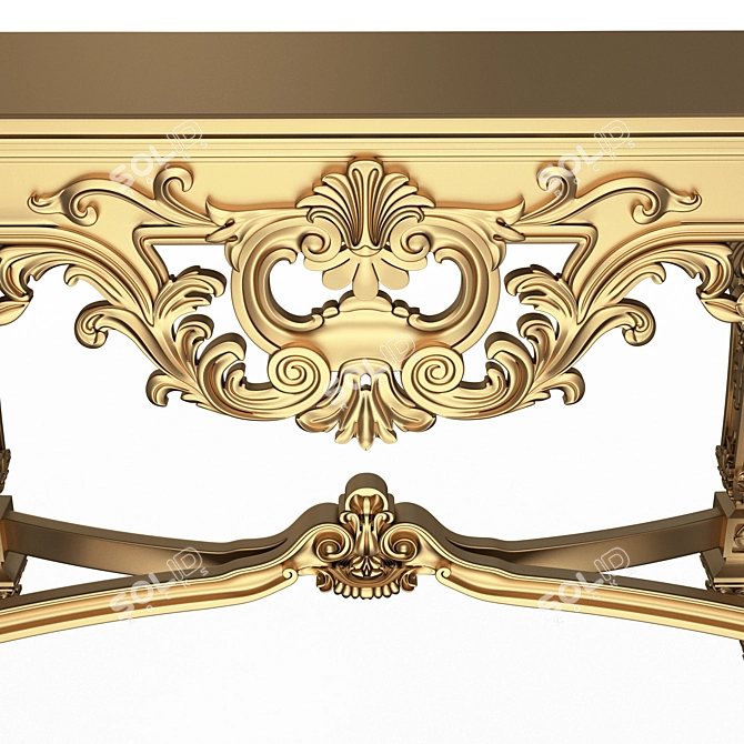 Elegant Classic Console Table 3D model image 4