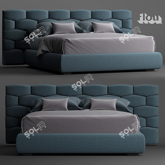 Luxe Dream Collection: Flou Majal Bed 3D model image 13