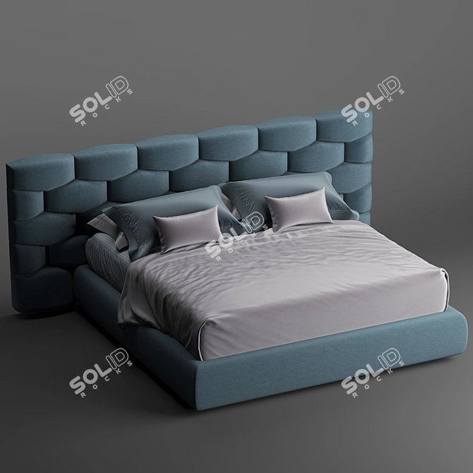 Luxe Dream Collection: Flou Majal Bed 3D model image 15