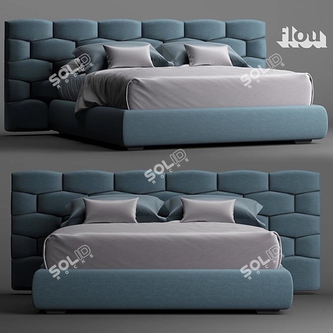Luxe Dream Collection: Flou Majal Bed 3D model image 1
