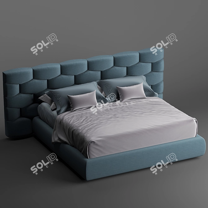 Luxe Dream Collection: Flou Majal Bed 3D model image 6