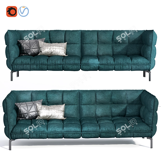 Modern Upholstered Husk Sofa 3D model image 3