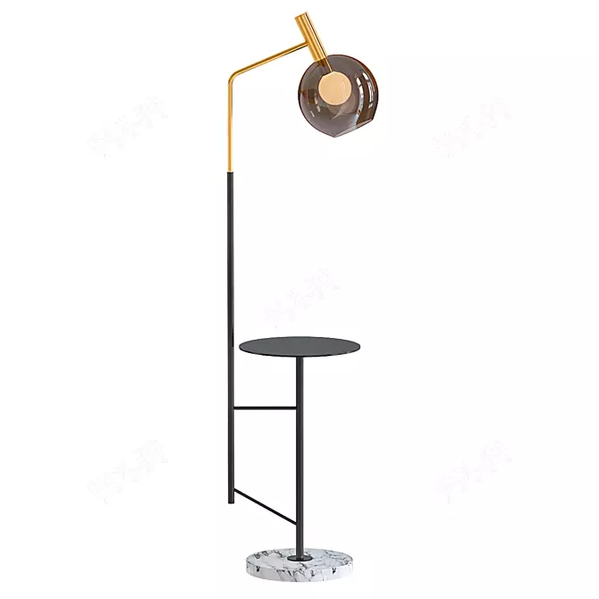 Contemporary Tray Table Floor Lamp 3D model image 1