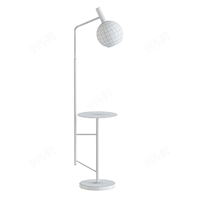 Contemporary Tray Table Floor Lamp 3D model image 2
