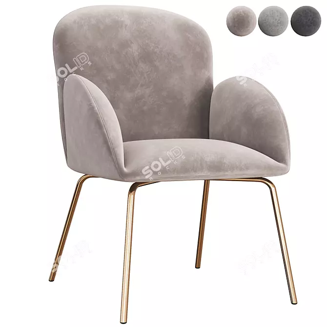 Modern Armchair Manta 3D model image 1