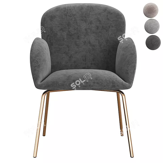 Modern Armchair Manta 3D model image 3