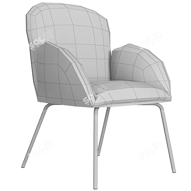 Modern Armchair Manta 3D model image 5