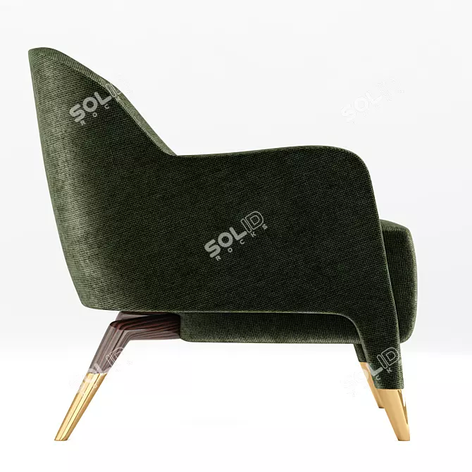 Sleek Fabric Armchair: Molteni & CD151.4 3D model image 5