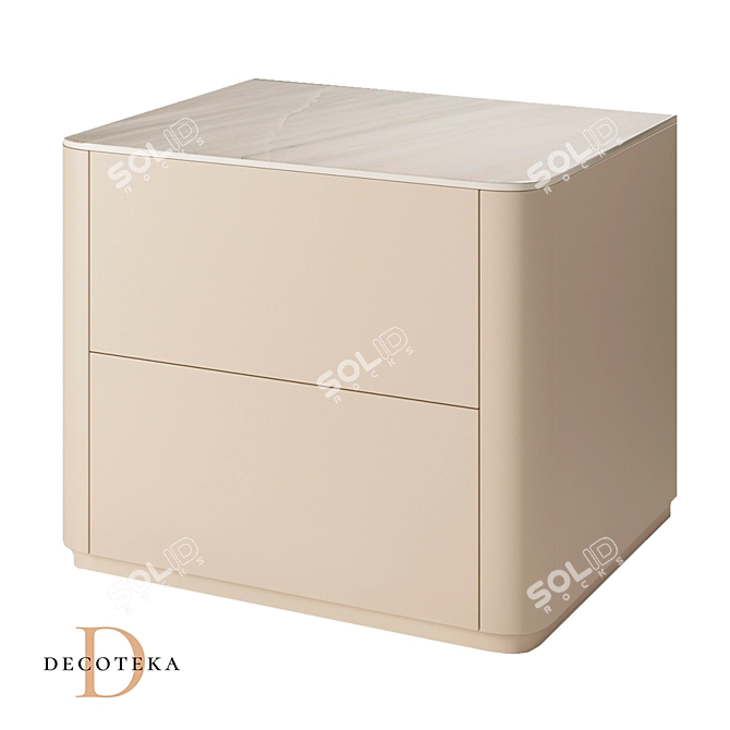 Elegant OM Bedside Table | DECOTEKA 3D model image 1