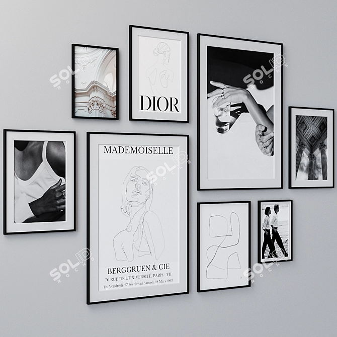 Versatile Set of Wall Art: 1552 3D model image 2