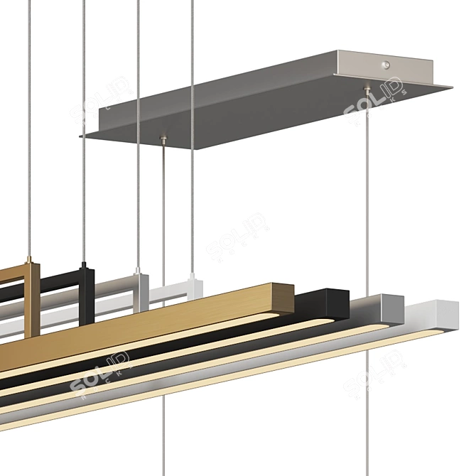 Sleek Stylus LED Pendant Light 3D model image 2