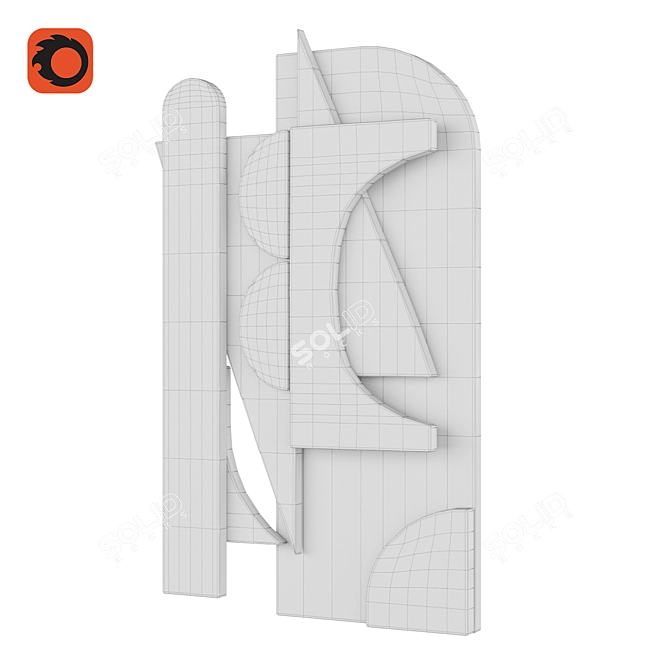 Replica Wall Sculpture by Tilde Grynnerup 3D model image 3