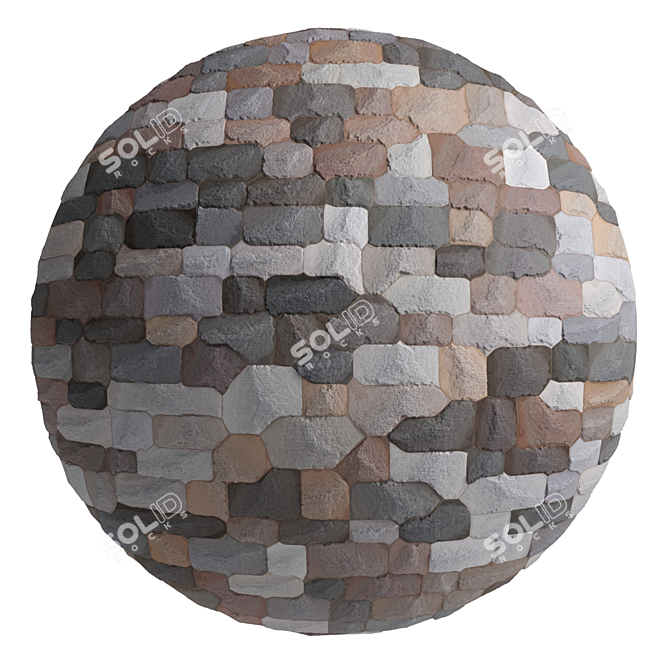 Wild Slate Stone Wall Decor - 4k PBR 3D model image 2