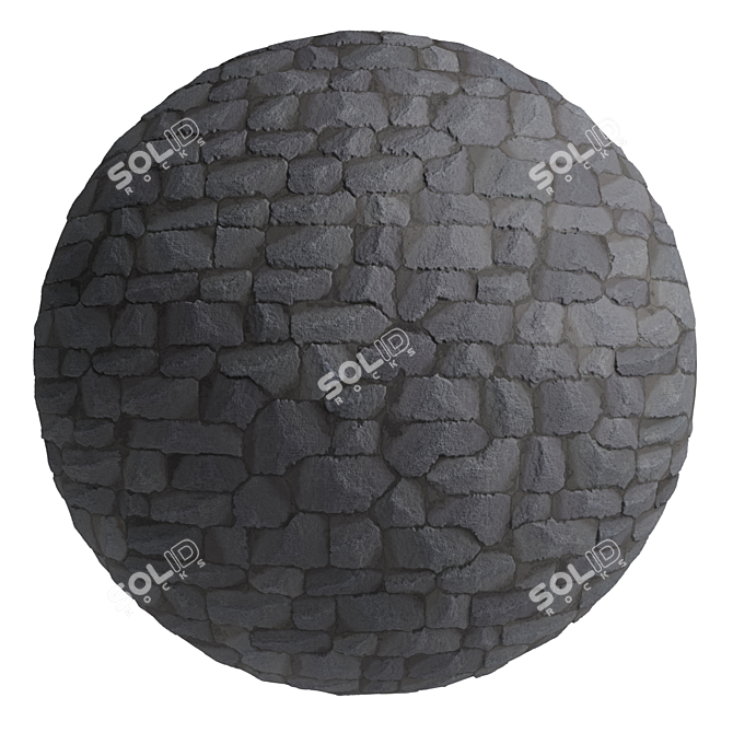 Wild Slate Stone Wall Decor - 4k PBR 3D model image 3