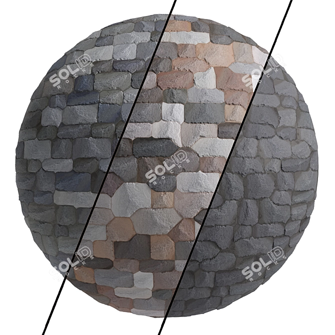 Wild Slate Stone Wall Decor - 4k PBR 3D model image 5