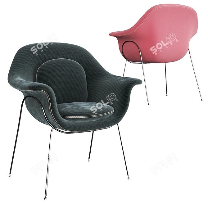 Ultimate Comfort Knoll Womb Chair 3D model image 3