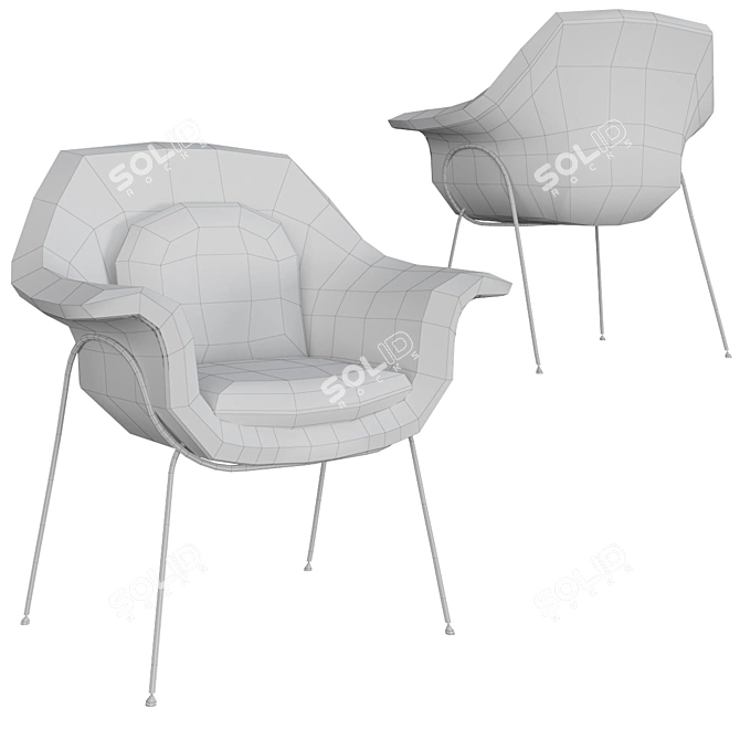 Ultimate Comfort Knoll Womb Chair 3D model image 6