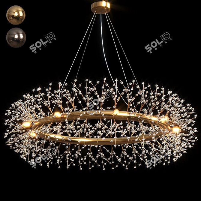 Stunning Fleur Chandelier - Elegant and Exquisite 3D model image 1