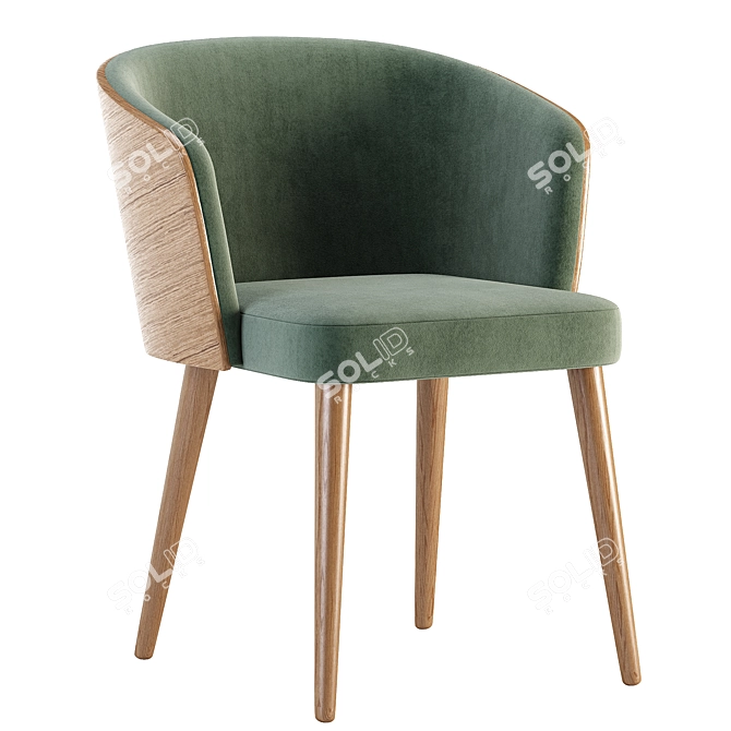 Stella V Chair: Stylish Dining Seating 3D model image 3