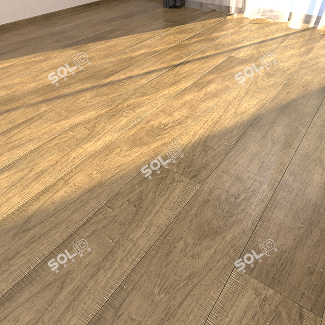 Luxury Parquet Floor: Noce Nazionale XVII 3D model image 1