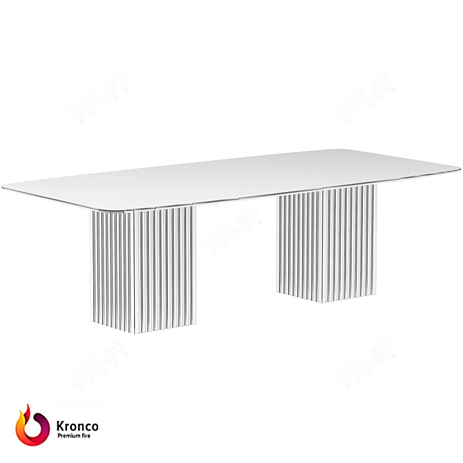 Kronco Rain Ceramic Dining Table 3D model image 2