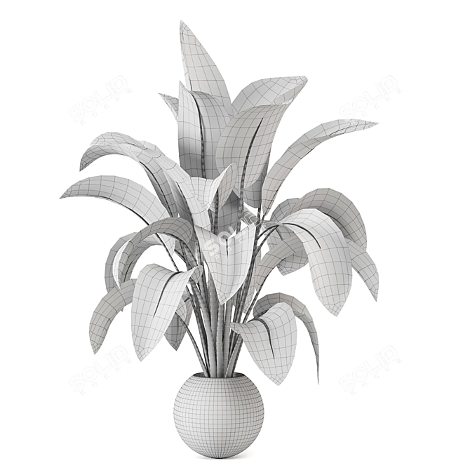 Lush Indoor Plants Set 126 3D model image 6