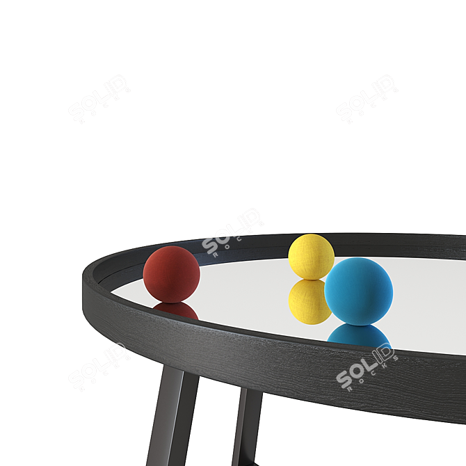 Mirror Round Coffee Table by Berg 3D model image 1