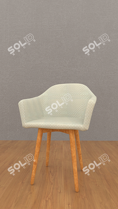 Elegant Dining Armchair 3D model image 1