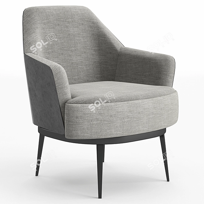 Elegant Mood Sofa Chair 3D model image 1