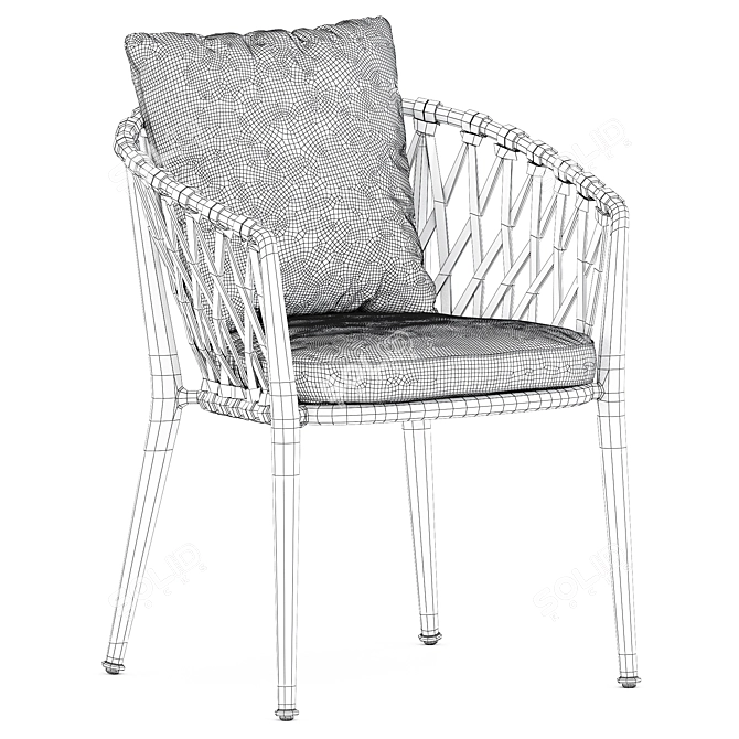 Sophisticated Erica Outdoor Chair 3D model image 7