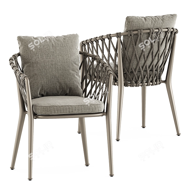 Sophisticated Erica Outdoor Chair 3D model image 10