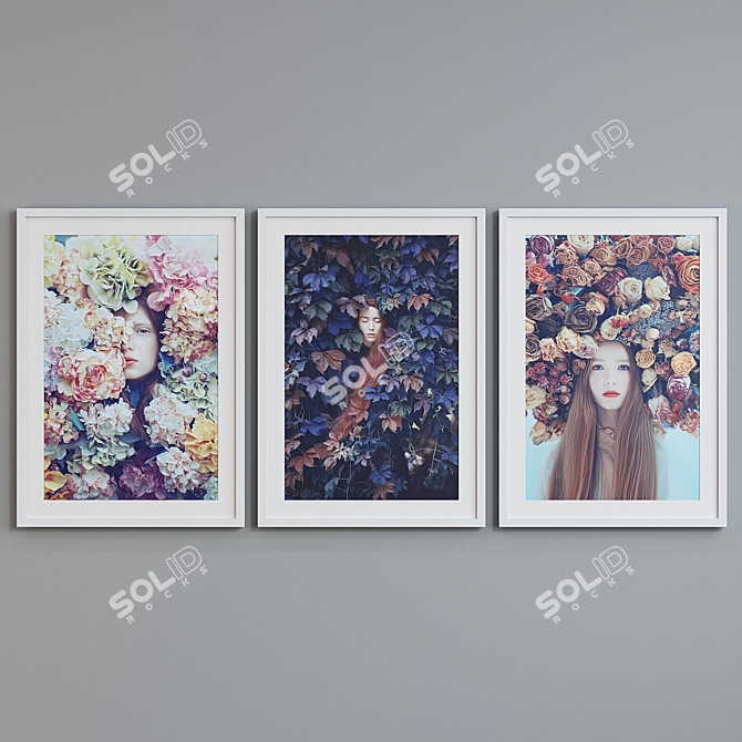 Premium Picture Frame Set in Modern Style 3D model image 4