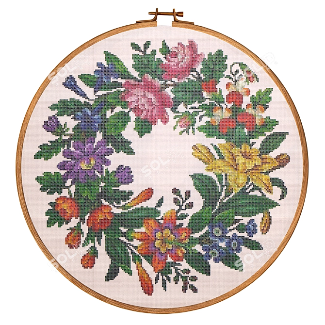  Embroidery Designs Collection 3D model image 1