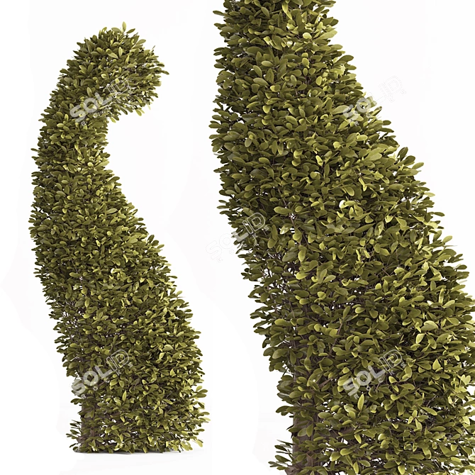 Nature-inspired Animal Bush Sculpture 3D model image 4