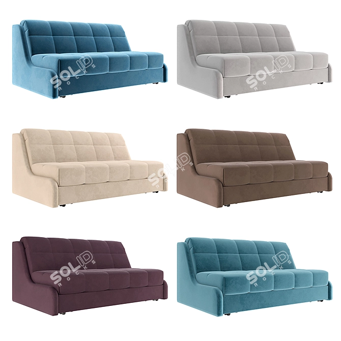 Askona Persey Nova Straight Sofa 3D model image 3