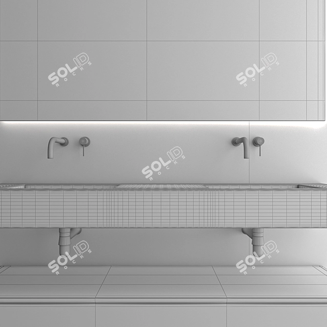 Modern Bathroom Set 3D model image 4