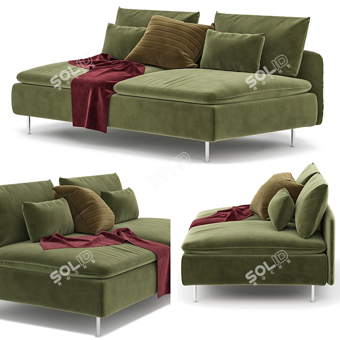 Modern Soderhamn 2-Seater Sofa 3D model image 3