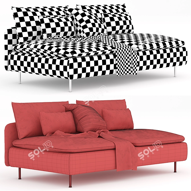 Modern Soderhamn 2-Seater Sofa 3D model image 6