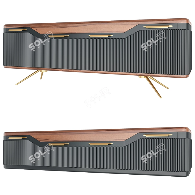 Elegant Hermes Sideboards - Various Sizes 3D model image 1