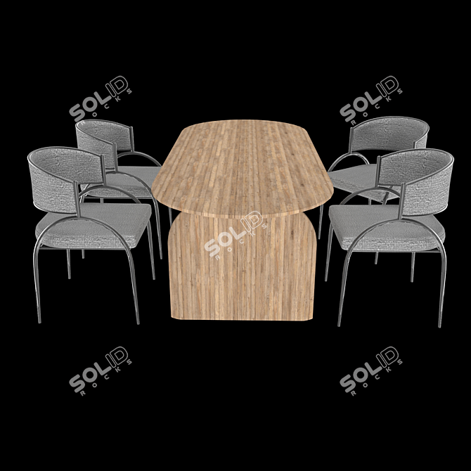 Stylish Ergonomic Chair 3D model image 3