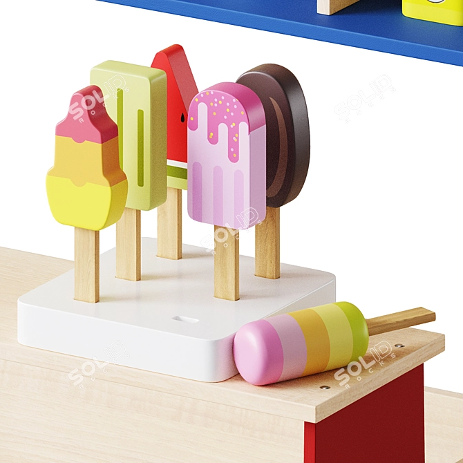 Lelin Toys Children's Corner Shop: Food Set by New Classic Toys 3D model image 3