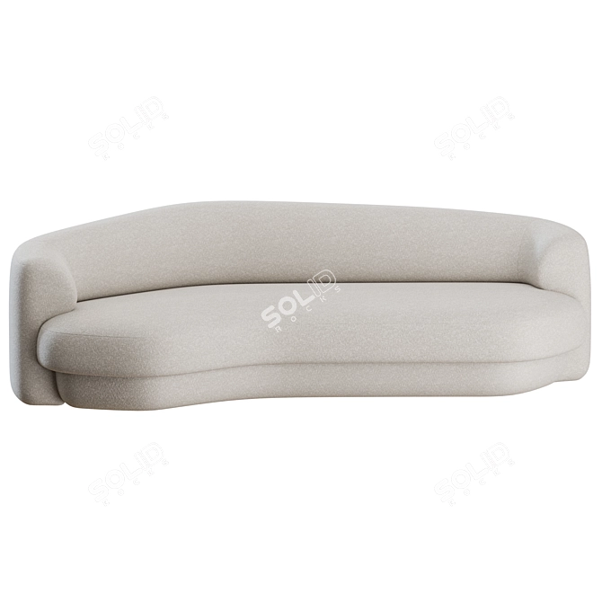 Yumi Curved Sofa: Elegant and Contemporary 3D model image 6