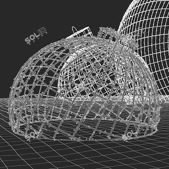 Title: Festive Garland Ball Decor 3D model image 4