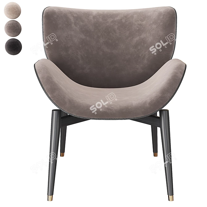 Baxter Jorgen Chair: Sleek Modern Design 3D model image 5