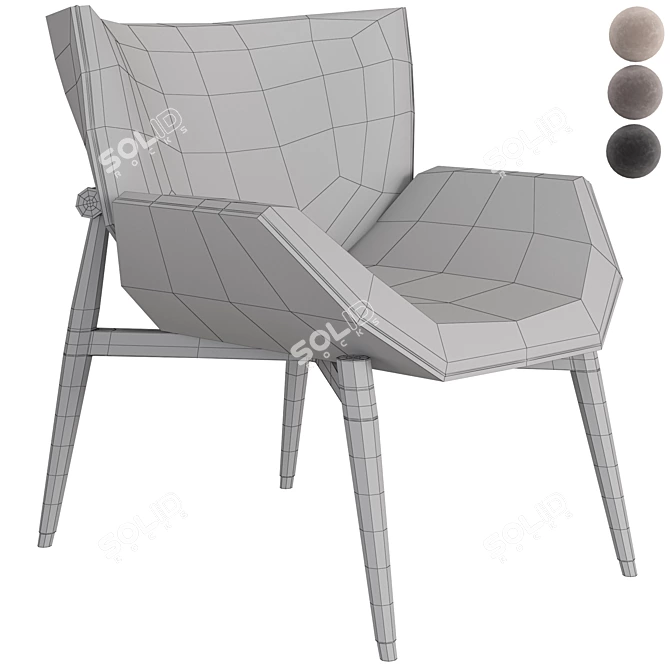 Baxter Jorgen Chair: Sleek Modern Design 3D model image 6