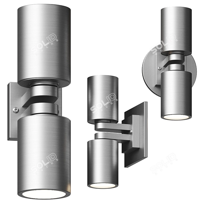 LumenArt AWL03: Sleek and Minimalist Wall Sconce 3D model image 1