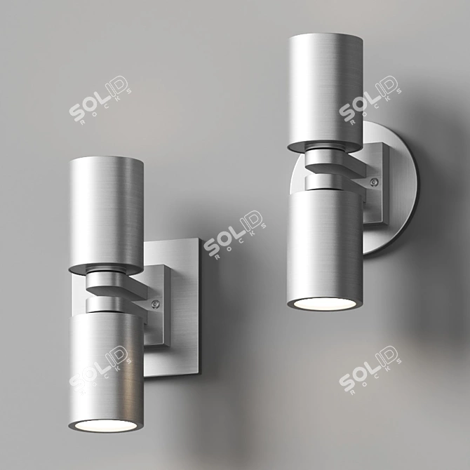 LumenArt AWL03: Sleek and Minimalist Wall Sconce 3D model image 2