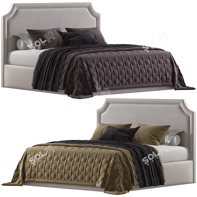 Elegant Comfort: NELLA BEDS 2 3D model image 1